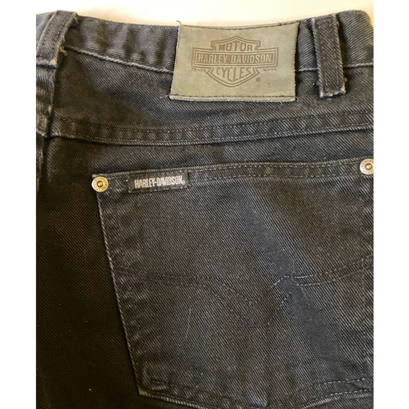 Harley Davidson Made in USA Black Relaxed Fit Jeans Men's Size 34x30 - Picture 4 of 10